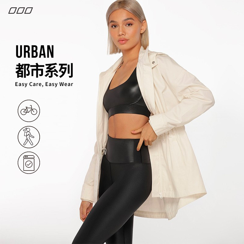 Lorna Jane Spring Cotton Quality Pocket Loose Sport Blouse Wurban Casual Daily Tide Hitch Coat Windsuit