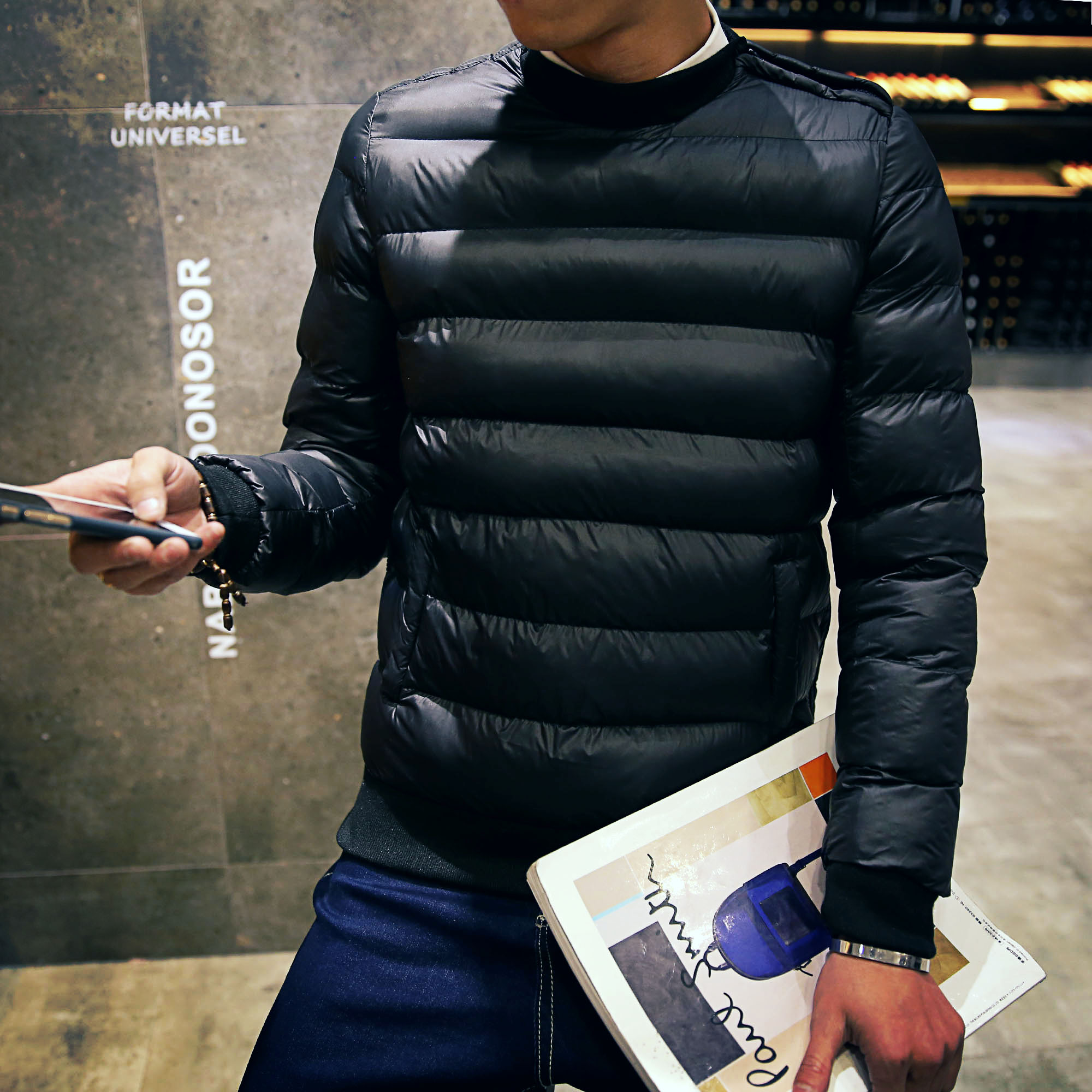 Fast hand red man with the winter men's Korean version of the down cotton pad youth thick cotton men's jacket cotton jacket