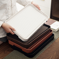 Household tea tray modern simple small tray kung fu tea set Tea Sea drain tea table dry bubble table simple for three people