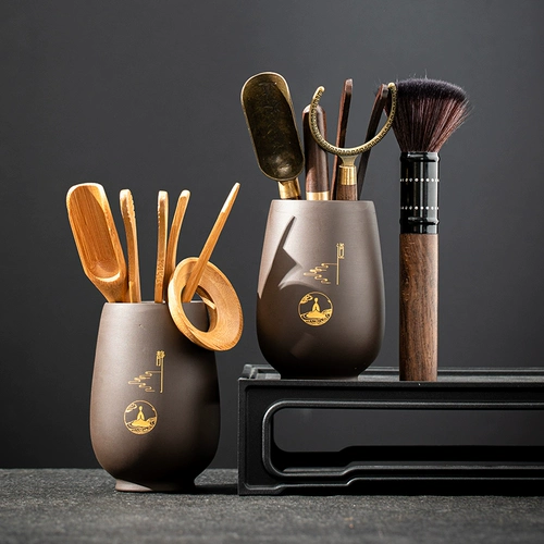 Чайные аксессуары шесть джентльменов фиолетовых песчаных каналов установите горшки и смахивайте чай