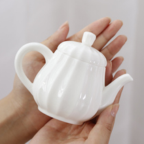Teapot ceramic tea cup white porcelain Xi Shi pot kung fu tea set household bubble teapot small teapot Glass Road Cup