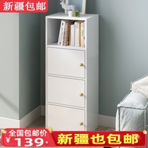 Xinjiang bookcase bookshelf with door locker free combination simple cabinet saving space landing file cabinet