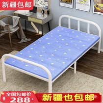 Xinjiang folding bed single bed office Nap Nap bed sofa bed simple household hard board escort bed