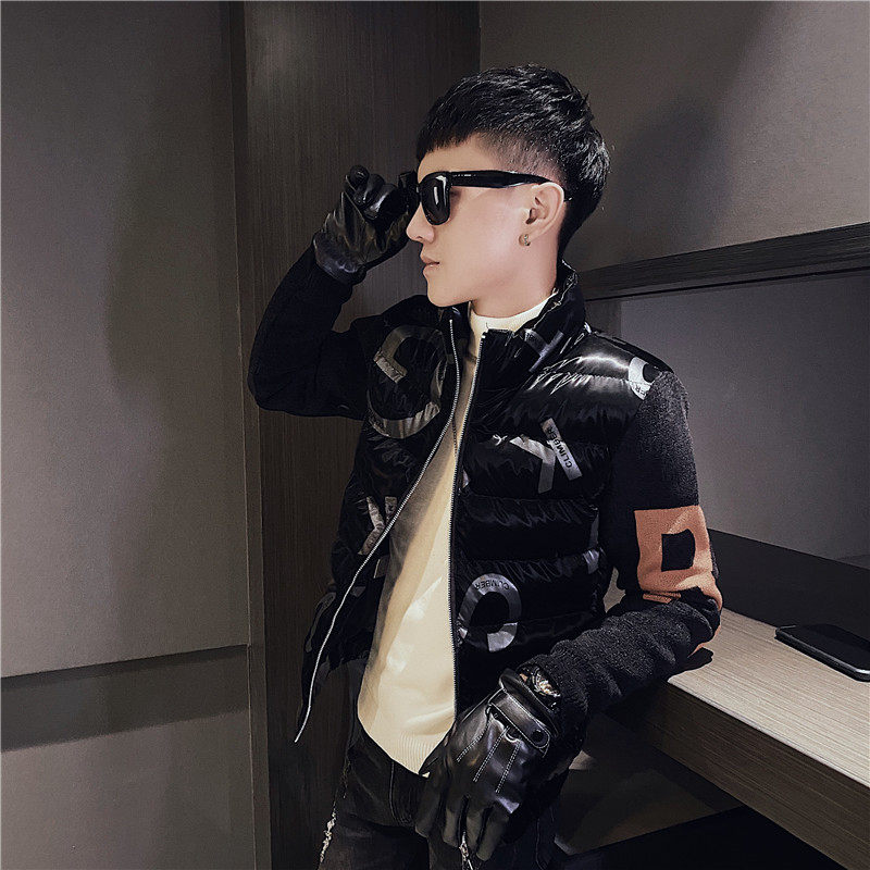 Lamb wool coat men 2020 new winter down cotton clothing Korean fashion cotton slim Joker slim Joker cotton padded jacket