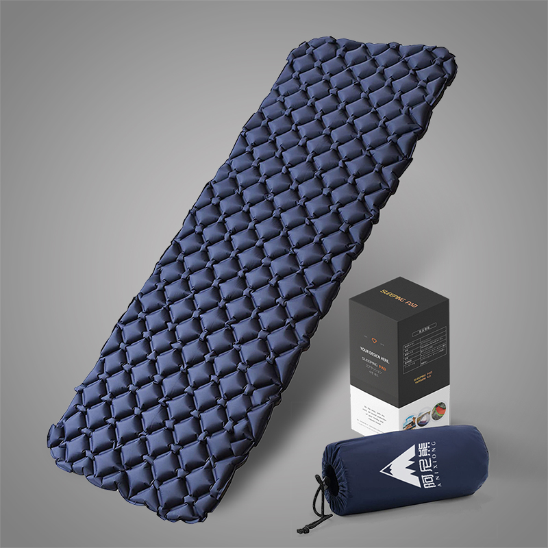 Outdoor ultra-light portable inflatable cushion camping beach grass single floor mat tent sleeping mat moisture-proof outdoor mat