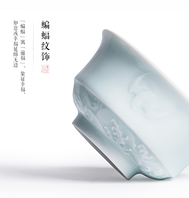 Chang south shadow blue happiness as immense as the Eastern Sea dishes household tableware suit jingdezhen bowls of ipads plate ceramic bowl bowl combination