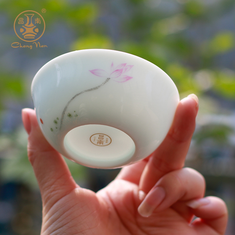 Chang south jingdezhen ceramic kung fu tea cups personal single CPU hand - made master cup sample tea cup tea cup