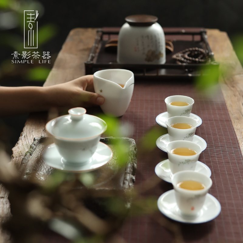 Plain film elegant by patterns ceramic fair keller points of tea ware and tea cups device fittings of white porcelain tea set