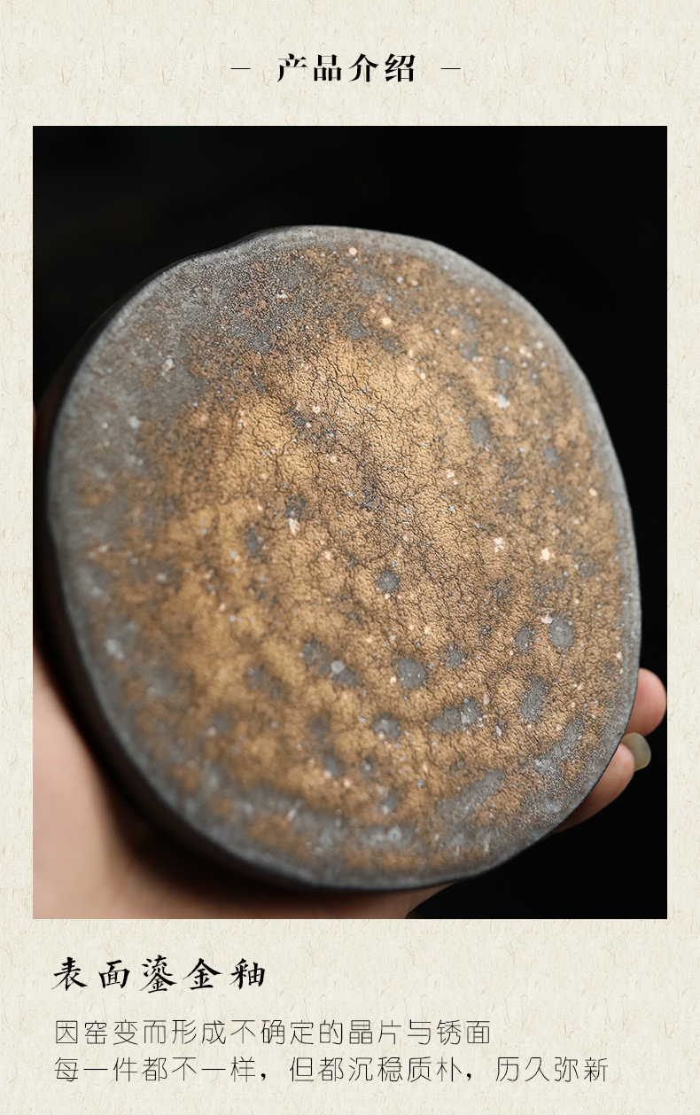 Plain shade round pot bearing ceramic contracted dry pot foster Taiwan monolayer thick clay pot tray was retro tea accessories