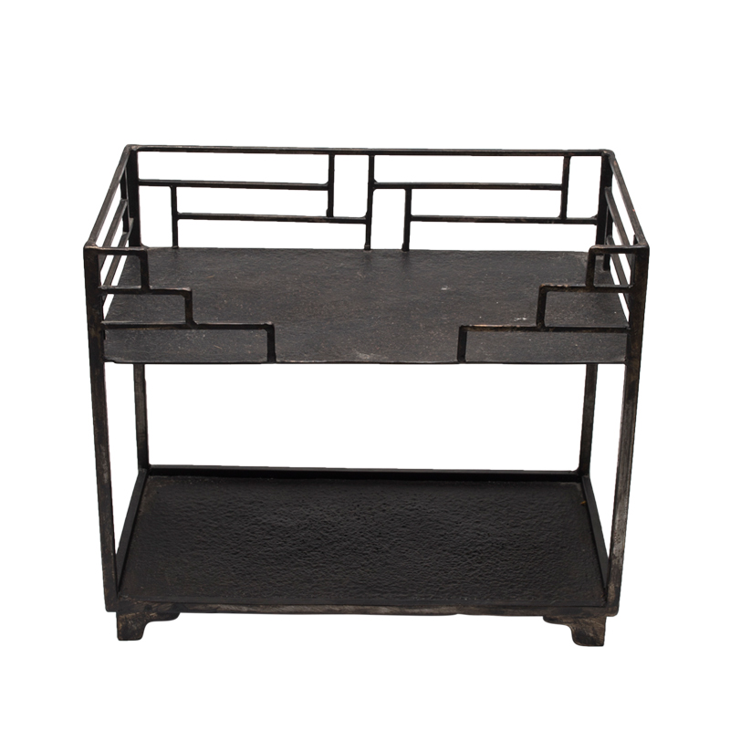 Element shadow manually restoring ancient ways, wrought iron tea stall, the tea taking to receive iron shelf natural history shelf rack tea sitting room adornment