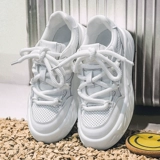 Дышащая обувь для отдыха, спортивные кроссовки, высокие туфли на платформе, изысканный стиль, для средней школы, популярно в интернете