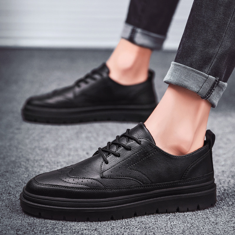 2023 New Summer Men's Shoes Trend Men England Wind Casual Black Business Small Shoes and Sports Tide Shoes