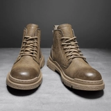 Martens, высокие туфли в английском стиле для кожаной обуви, износостойкие рабочие короткие сапоги, в британском стиле