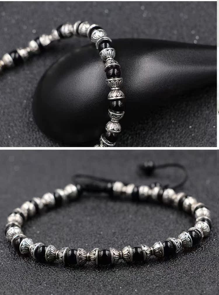 Châu Âu và Hoa Kỳ Phiên bản Hàn Quốc của nam triều thời trang nam cá tính retro đen Yaoshi nam nam vòng chân người lớn ác thần chống nhỏ vòng đeo chân nữ