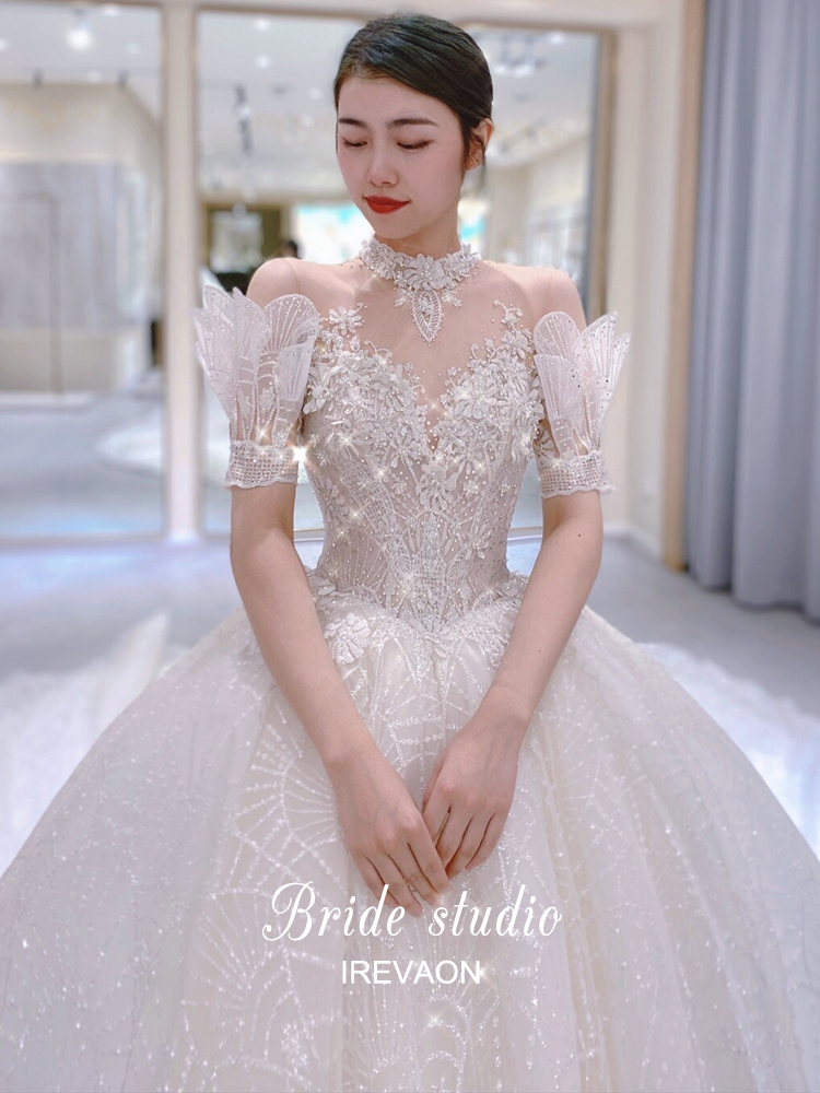 Ian (wave)advanced sense of the main wedding dress main yarn dress tail 202021 new bridal temperament female wedding dress