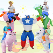 Halloween cosplay doll inflatable suit T-rex inflatable costume Cartoon walking costume Dinosaur costume