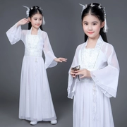 Mùa hè Hanfu Trang phục dài tay hàng ngày Trang phục Guzheng tiêu cực Girl Girl Hanfu Big Boy Show Girl Loli - Trang phục