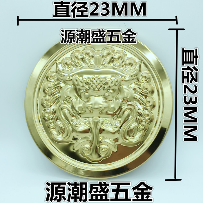 Authentic 304 stainless steel flush pressure Color round Entrance Treasure Villa Courtyard Glass Door Lions head