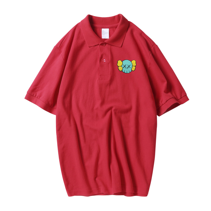 Sesame Street ngắn tay Half-Sleeve T-Shirt đồng thương hiệu xách tay thêu áo polo nam nữ ăn mặc mùa hè bình thường thương hiệu thủy triều