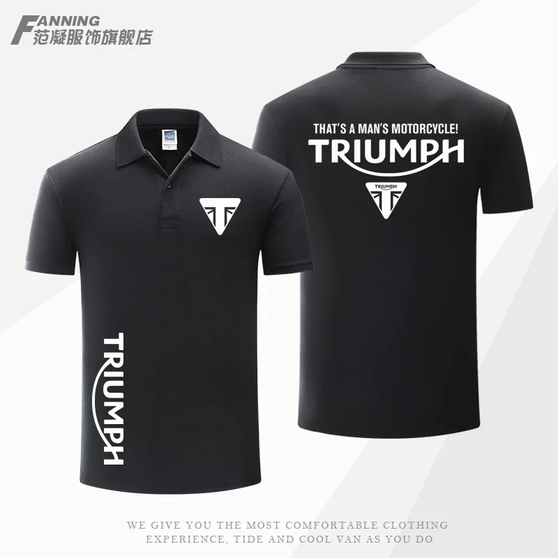Кustom Triumph Triumph Motorcycle Tiger Tiger Heavy Motor Motor Obsemal Loose Lolo Polo короткие рукава мужской летом