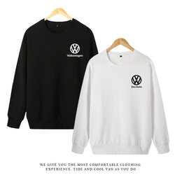 ໂລໂກ້ Volkswagen FAW-Volkswagen 4S store customizable work activities clothes round neck pullover sweatshirt loose casual workwear