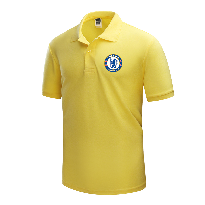 Chelsea Football Club Thể thao Đào tạo đội Wearmen Polo Knittop Lên trên Azhar ngắn tay áo T-Shirt