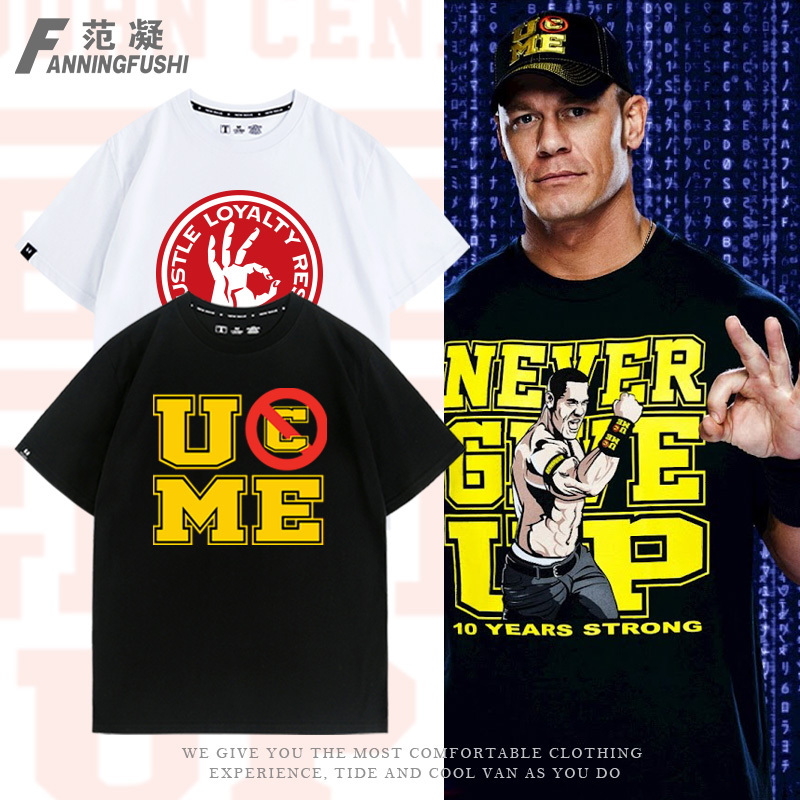 Zhao Xina Wrestling Fan Style Workout T-Shirt John Cena Wrestling Merchandise Loose Short-Sleeve Unisex Trendy Brand Pure Cotton Summer Zhao Xina Wrestling Fan Style Workout T-Shirt John Cena Wrestling Merchandise Loose Short-Sleeve Unisex Trendy Brand Pure Cotton Summer