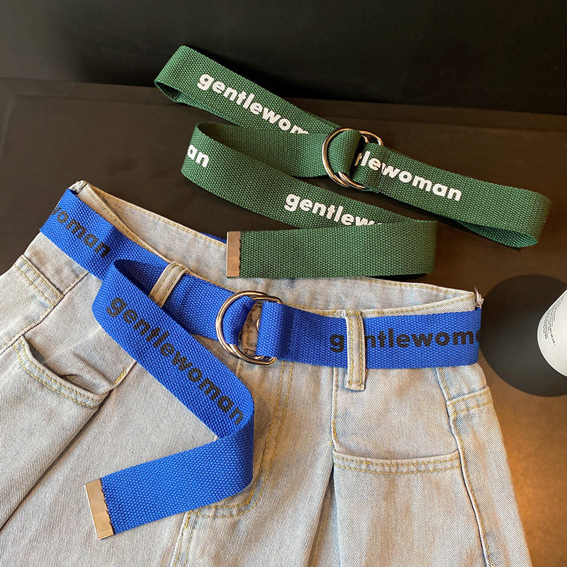 Casual Leather Strap Male Canvas Young Trend Ins 100 Hitch Men's Belt New Woven Casual 100 Hitch Pants Strap