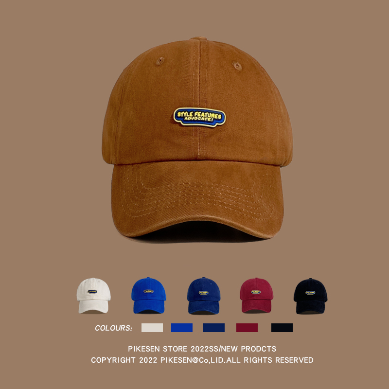 Letter soft top baseball cap Korean version men and women summer sunshade sunscreen peaked cap tide ins hat