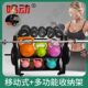 Dumbbell Rack with Universal Wheels, Mobile Storage Rack, Home Fitness Equipment Storage Rack, Dumbbell Rack, Barbell Rack, Kettlebell Rack