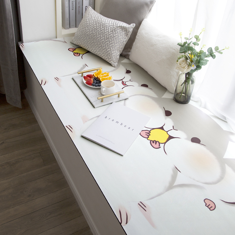 Children's cartoon mouse bay window mat Window sill mat thickened four-season universal non-slip anti-fouling balcony window mat Tatami mat