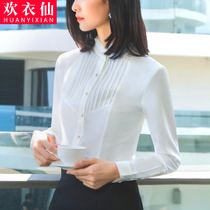 Shirt women long sleeve collar slim slim slim suit inside base shirt female temperament fashion Korean version with suit shirt
