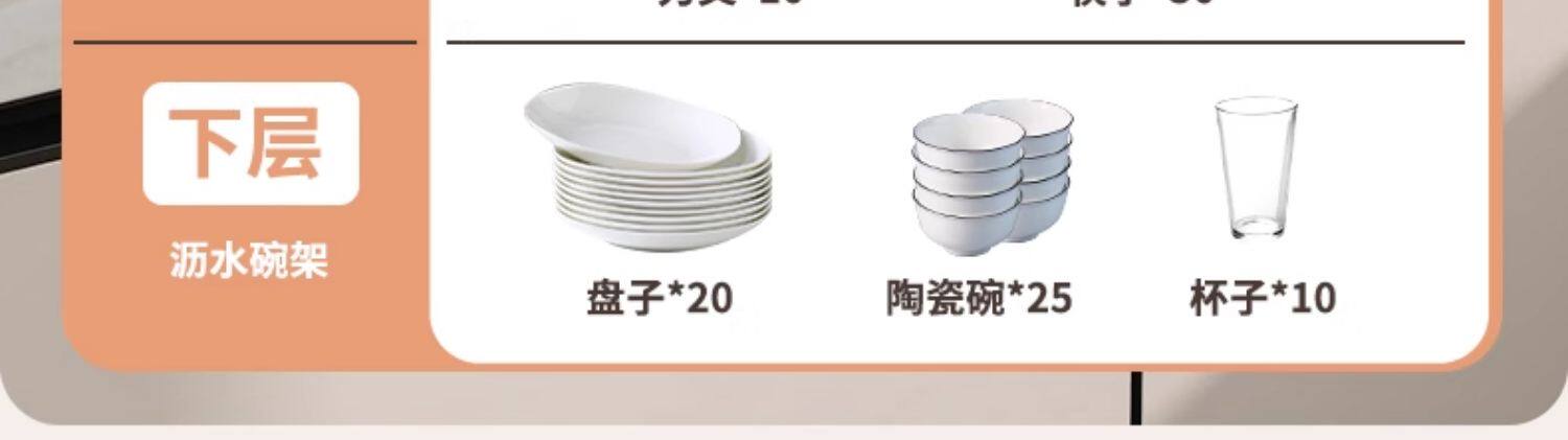 Сушилка 碗碟收纳架厨房家用餐具放碗柜沥水置物架子装筷盘子台面储物箱盒