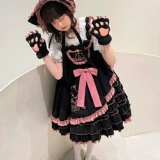 Оригинальное кремовое платье, стенд, стиль Лолита, с вышивкой, Lolita OP