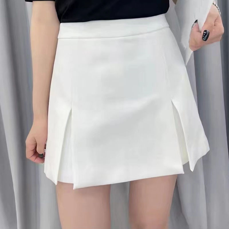 Shenzhen 2026 New Nanyou Women's European-Style Fashion Small-Sized High-Waisted Slimming Slit A-Line Short Skirt for Women