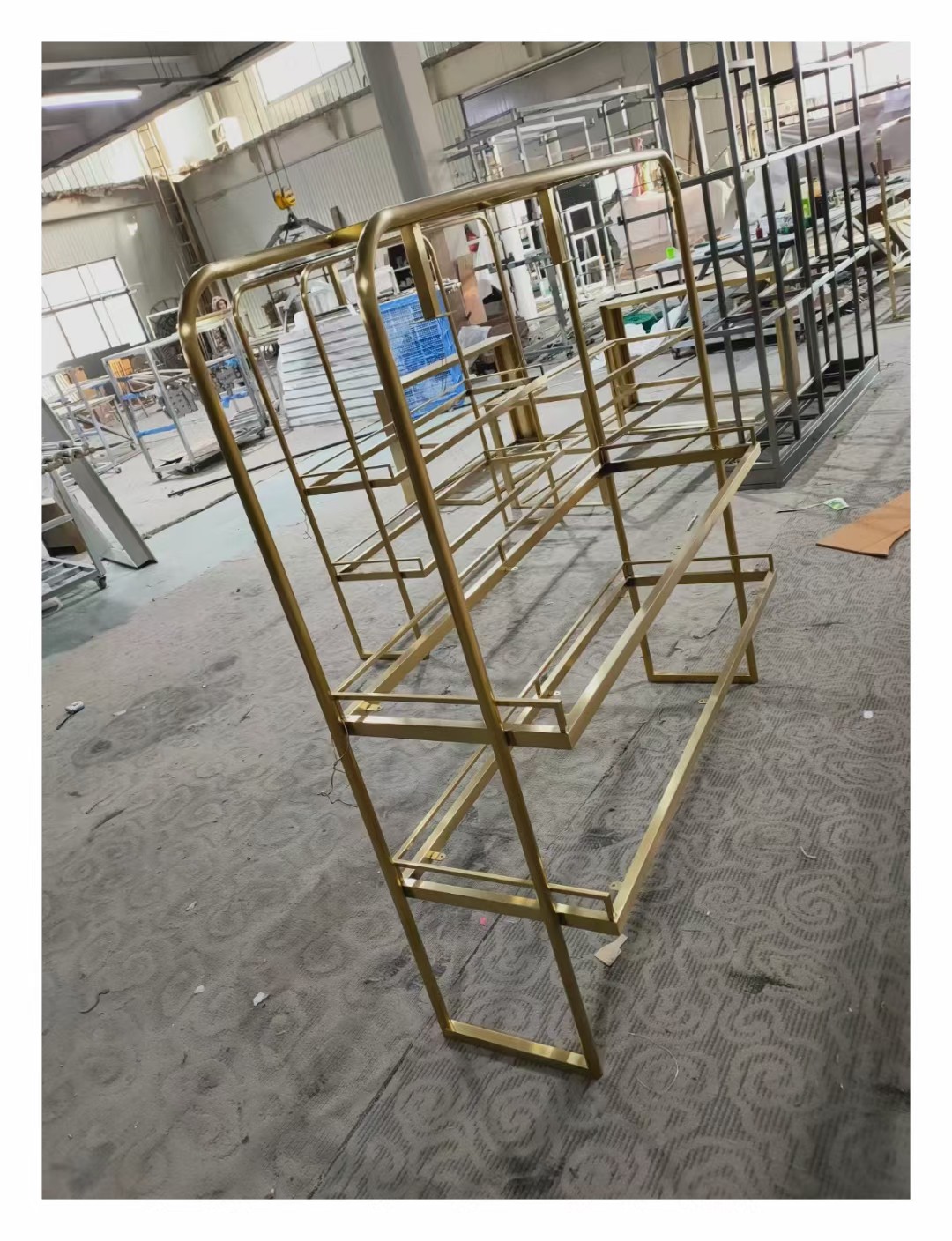 Stainless steel rack custom titanium rose gold tea table TV cabinet rack tea table sofa base rack table legs