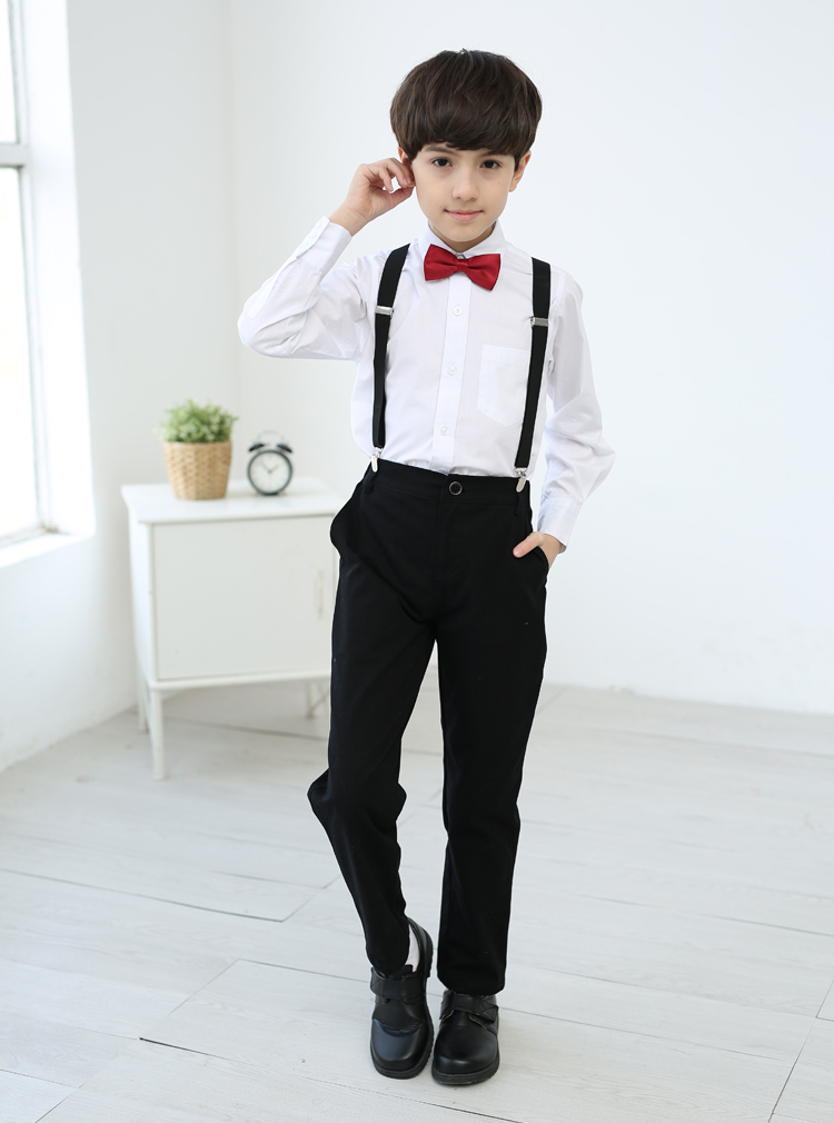 Mùa thu 2018 mới cho bé trai và bé gái áo sơ mi trắng cho bé sơ mi dài tay đồng phục học sinh tiểu học shop bán đồ trẻ em