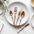 Phong cách châu Âu gương trang nhã vàng hồng bít tết đồ ăn phương tây dao, nĩa muỗng đũa dĩa trái cây bộ đồ ăn gia đình bộ hai hoặc bốn bộ - Đồ ăn tối