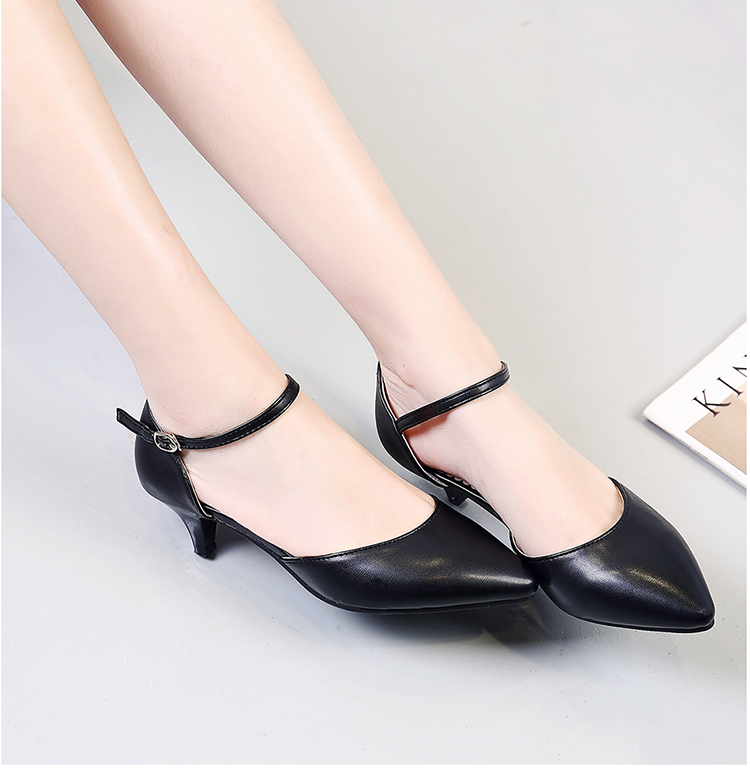 2017 mùa hè mới thủy triều nhọn dép nữ mùa hè hoang dã giày công sở stiletto gót thấp gót quai nữ giày dép giày sandal nữ cao gót