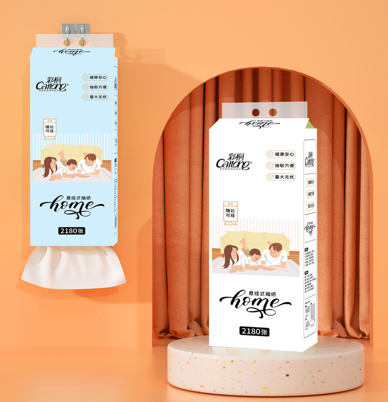 Caitong Hanging Type Extra-Large Pack Affordable Household Tissue Paper, Water-Resistant