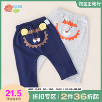 Beibeiyi baby pants cotton spring and autumn boys trousers casual pants sports pants 2021 New Cartoon pp pants