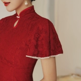 Ципао, летнее вечернее платье, красное свадебное платье, подходит для подростков