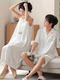 Couple Pajamas 2026 New Ice Silk Summer Sexy Suspender Nightgown Pure Lust Style ເຄື່ອງນຸ່ງເຮືອນບາງໆສຳລັບຜູ້ຊາຍຄົນໜຶ່ງແລະຜູ້ຍິງຄົນໜຶ່ງ
