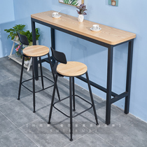 Brief FRESH ORIGINAL WOOD COLOR BAR TABLE BAR CHAIR HIGH BAR CHAIR MILK TEA SHOP HIGH BAR DINING CHAIR CASUAL BENCH STOOL
