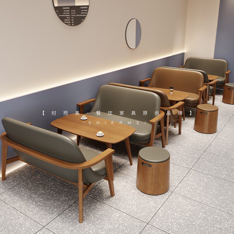 Café lounge in talks for casual table and chairs Milk Tea Shop Sweet Cold Drink Shop Book Bar Sofa Combination