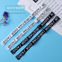 Shoulder strap petty ancestor bracelet print letter shoulder strap non-slip underwear black cross sexy wild word collar