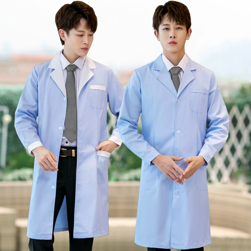 Белый халат, лонгслив, тонкая химическая униформа врача для школьников для работы, короткий рукав, подходит для студента