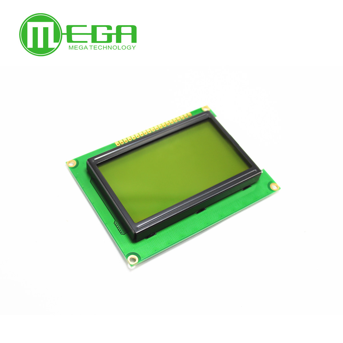 12864 LCD screen with middle word library 5V LCD yellow green screen with backlight ST7920 standard screen