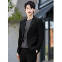 Small suit mens fall Business Korean version Trend handsome and handsome and casual with a black western suit jacket male blouse