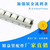 Factory direct sales 40 strengthen sheet metal fluent strip shelf pulley slide slide 40*33 sheet metal fluent strip